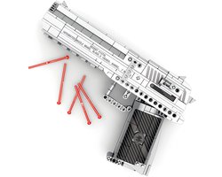 Reobrix 7 7001 Desert Eagle pistool bouwset | WW2 army geweer modelbouw | Creator classic battlefield guns bouwpakket | Technische Educatief militair & leger speelgoed voor volwassenen | Geschikt voor Lego technic | Bouwdoos met 408 bouwstenen