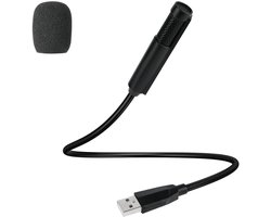 Mini Condenser Microphone - USB Goose Neck Microphone - Voor Laptop En Online Vergaderingen - 1 Stuk - Zwart