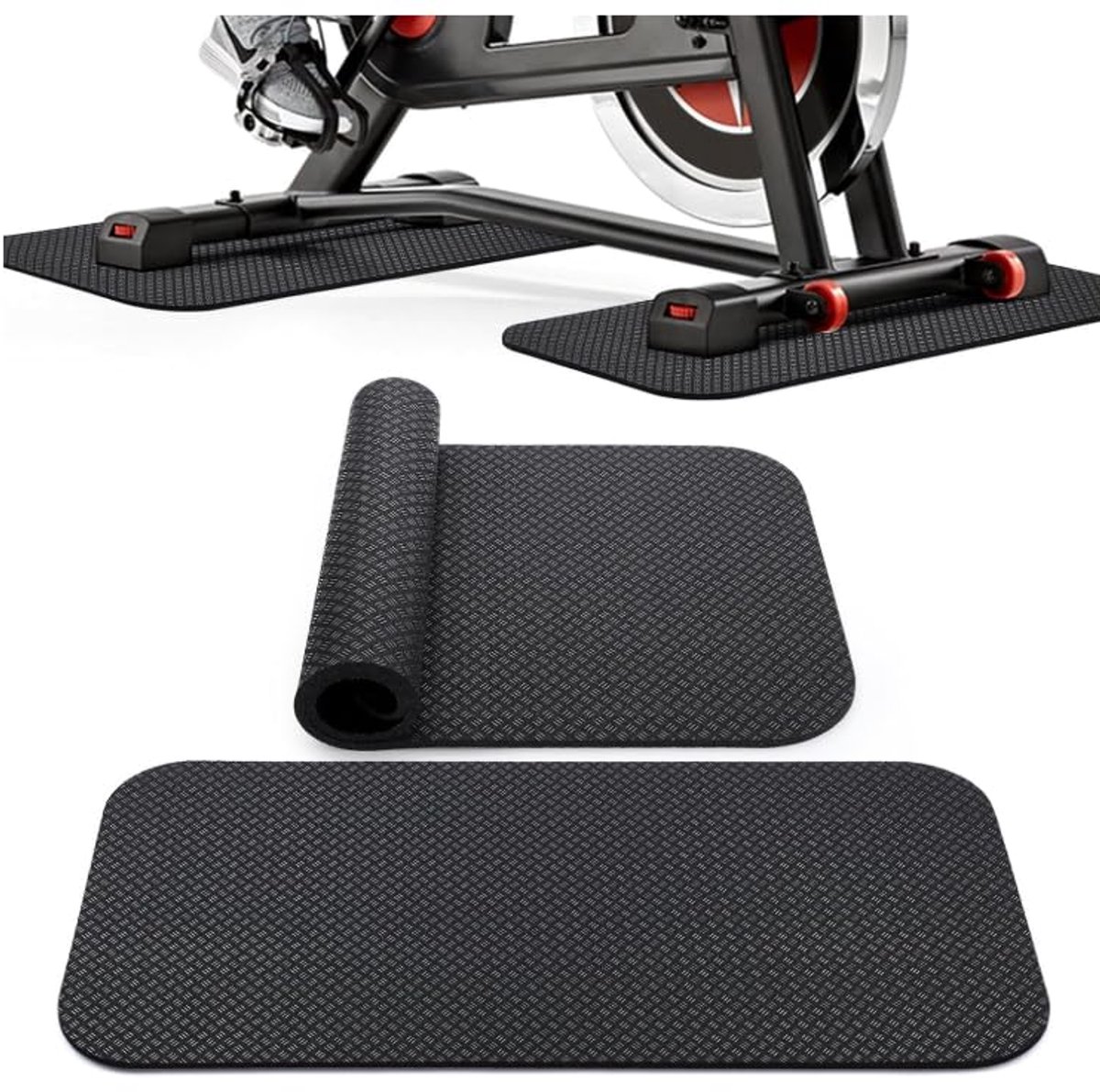 Vloerbeschermingsmatten voor Fitnessapparaten - Antislip Dubbelzijdig - 30 x 63,5 x 0,5 cm