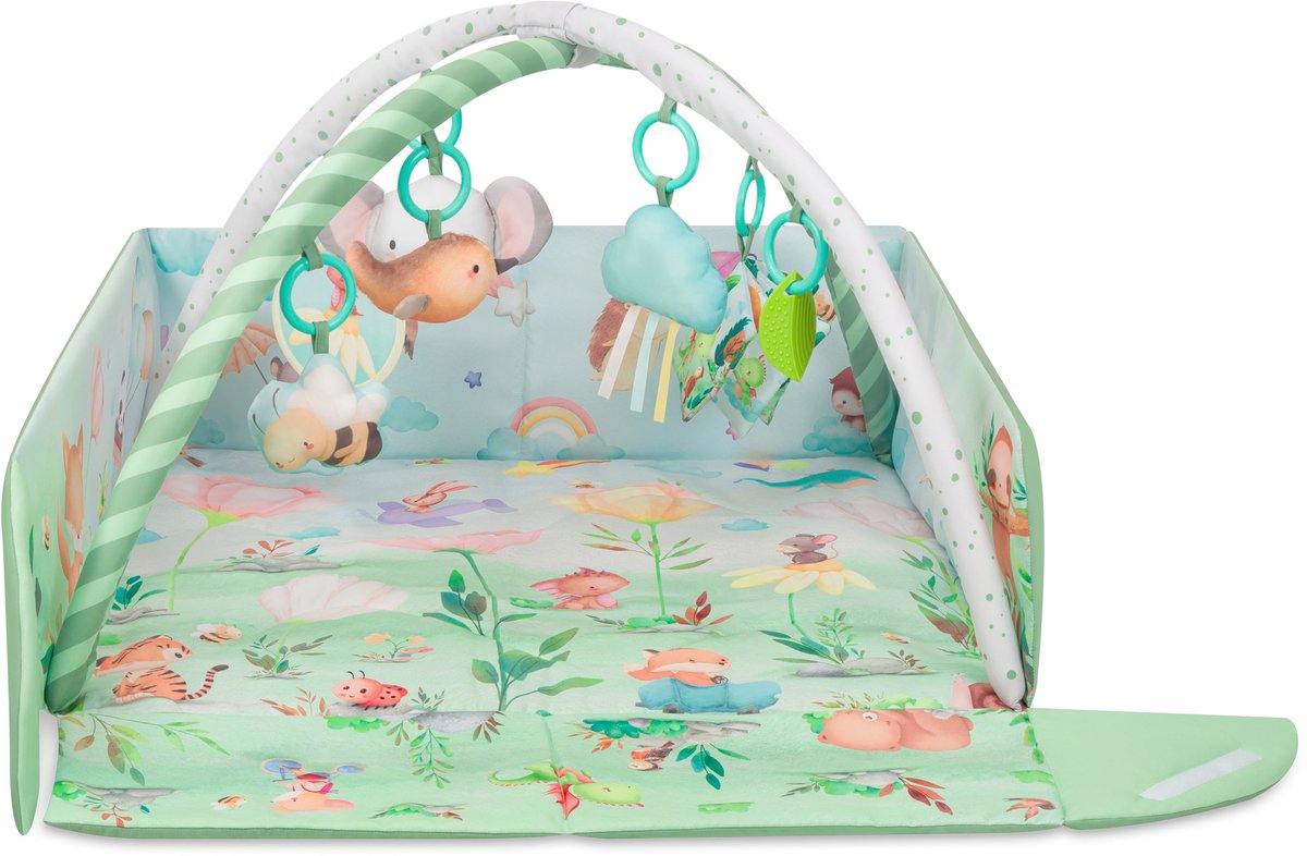 Lionelo Inga Multicolor – Multifunctionele Speelmat met Bogen – Speelkleed & Speelhek – 7 Sensorische Speeltjes – Baby Ontwikkeling & Motoriek — afbeelding 7