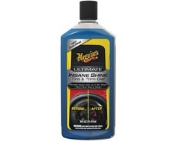 Meguiar’s Ultimate Insane Shine Tire & Trim Gel 473ml – Banden Glans Gel – Diepzwarte Hoogglans – Bestand Tegen Regen & Wassen