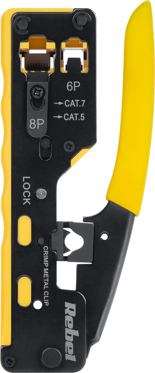 Rebel Tools - RJ45/RJ12 Krimpklem - Ergonomische Handgreep
