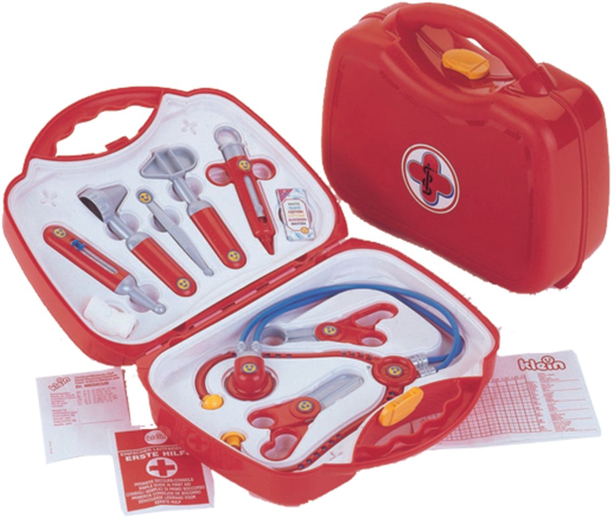 Klein Toys dokterskoffer - incl. speelgoedinstrumenten en handleiding voor eerstehulp - 26,5x9,5x23 cm - rood — afbeelding 11