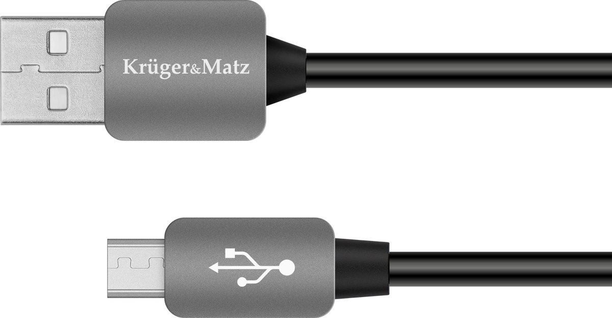 Krüger&Matz Serie - Micro USB Kabel - 1m - Duurzaam - Hoogwaardige Kwaliteit