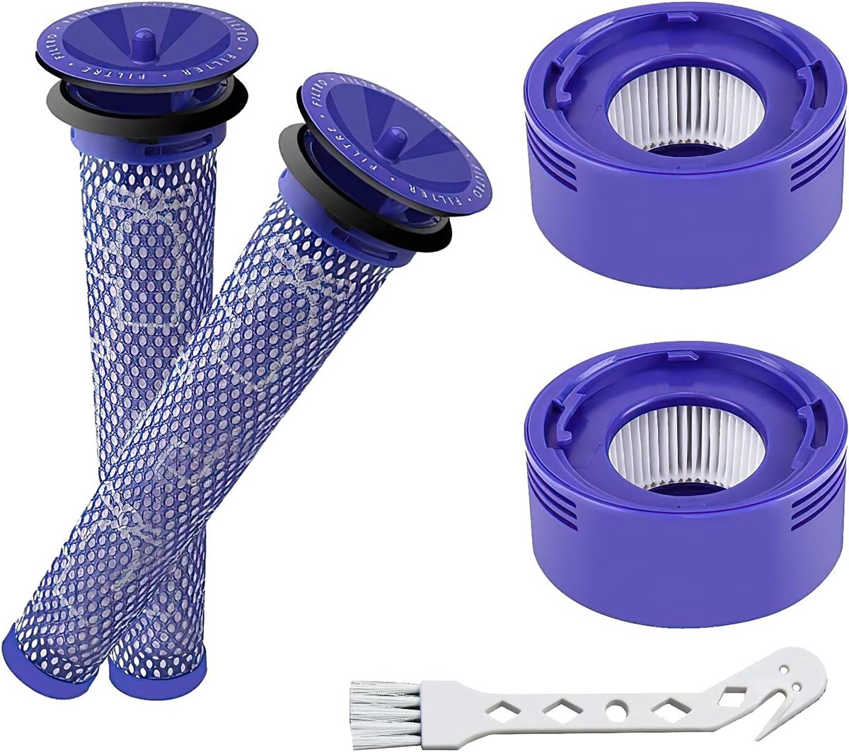 5 stucks - 2 voorfilters, 2 nafilters en 1 schone borstel -voor Dyson V8 Absolute - V8 Animal - V7 Absolute - Motorhead - Animal Stofzuiger