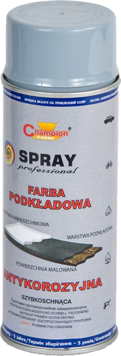 AGTECH - Grondverf Spray - 400ml - Grijs
