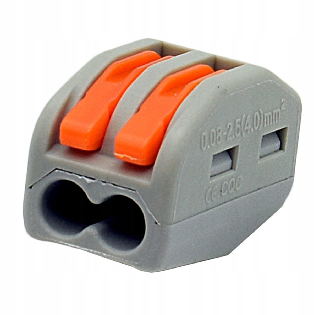 MParts PCT-212 - Snelkoppelingsplaat - 2x 0.08-4mm² - Lichtgrijs