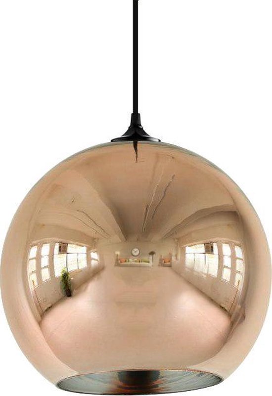 Manieren reguleren Somber Design hanglamp Koperen lamp koper 24cm. | bol.com