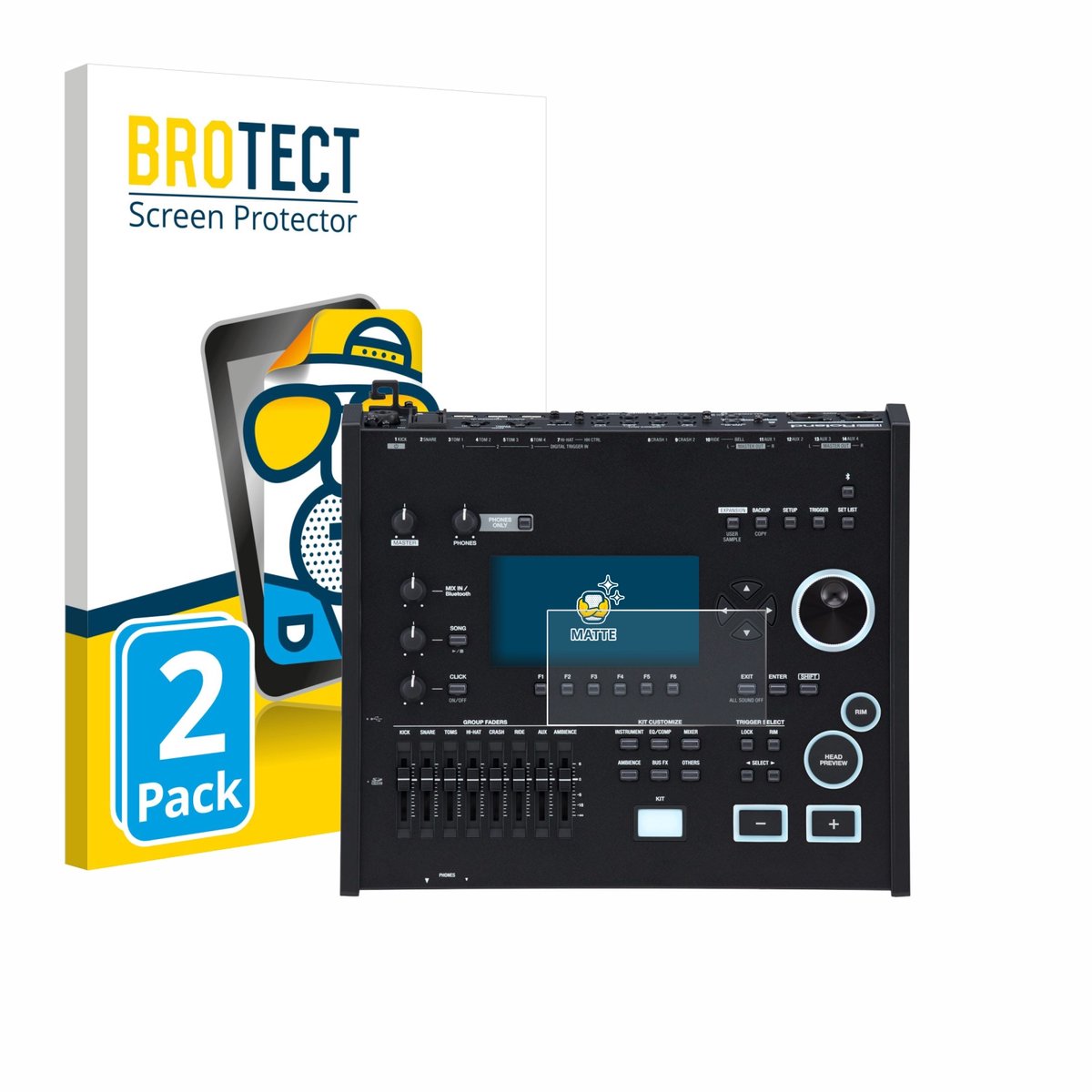BROTECT - Screenprotector voor Roland V71 - Folie Beschermfolie matte 2 Stuks