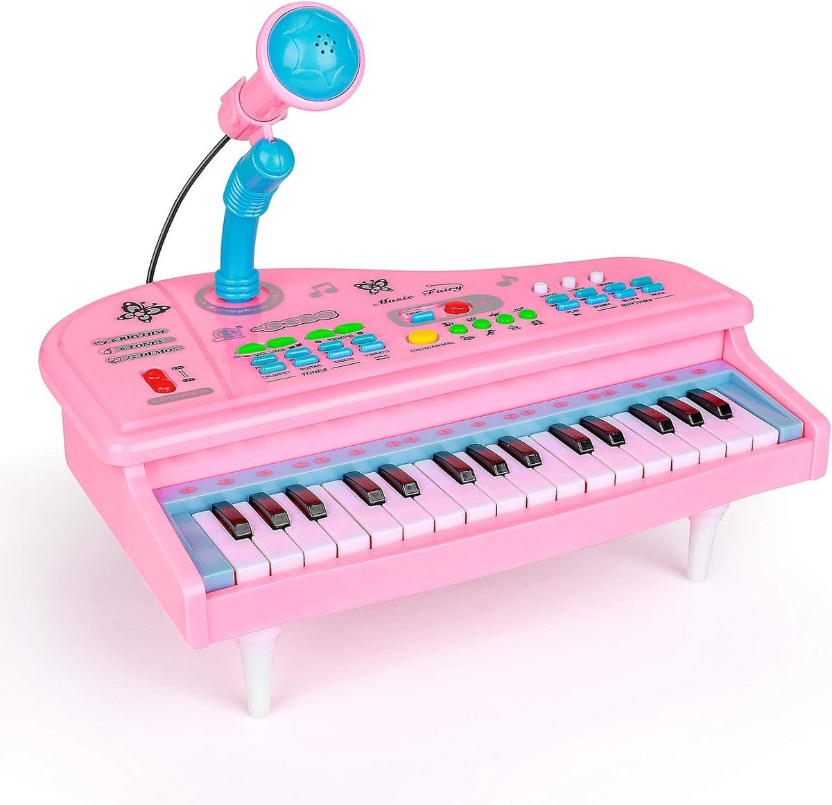 Educatief Speelgoedpiano met Microfoon voor Peuters en Kinderen (1-4 Jaar)
