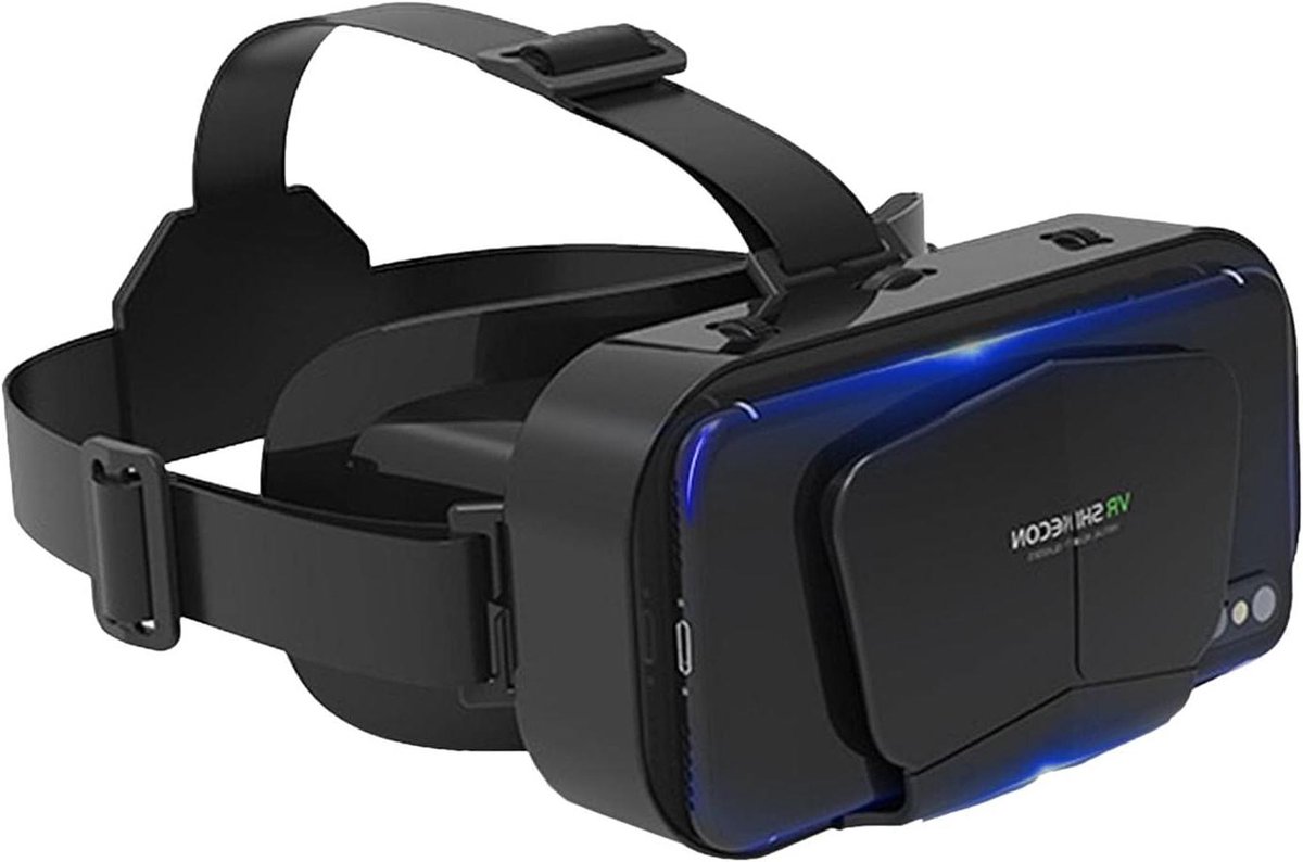Virtual Reality-bril voor smartphones: 3D ervaring, headmount, zwart
