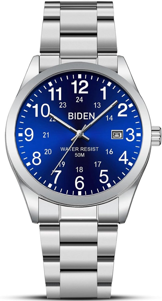 Herenhorloge RVS Waterdicht Analoog Quartz met Datumweergave