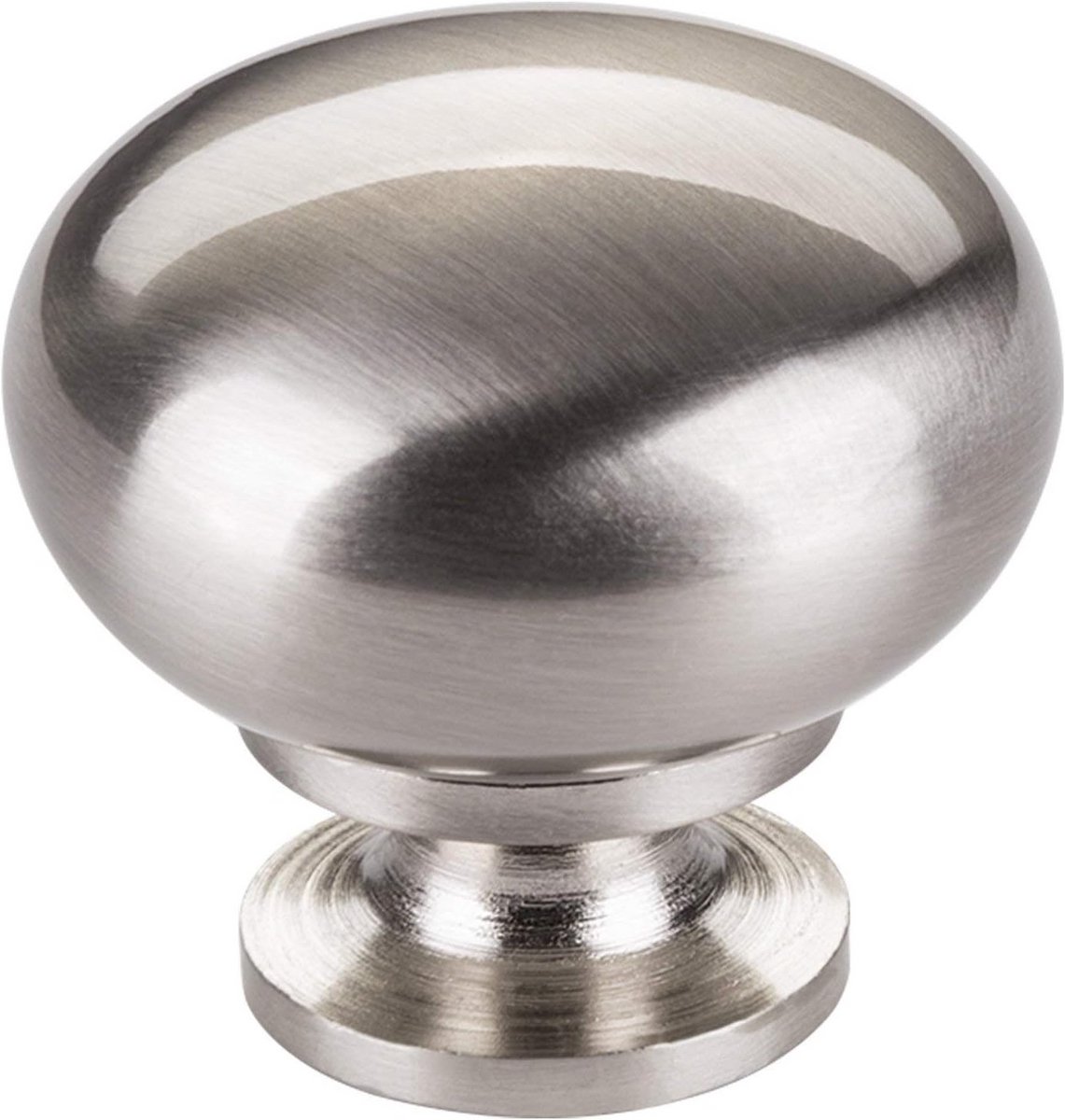 Ronde Meubelknop in RVS-look voor Kast en Lade Diameter 32,5 mm