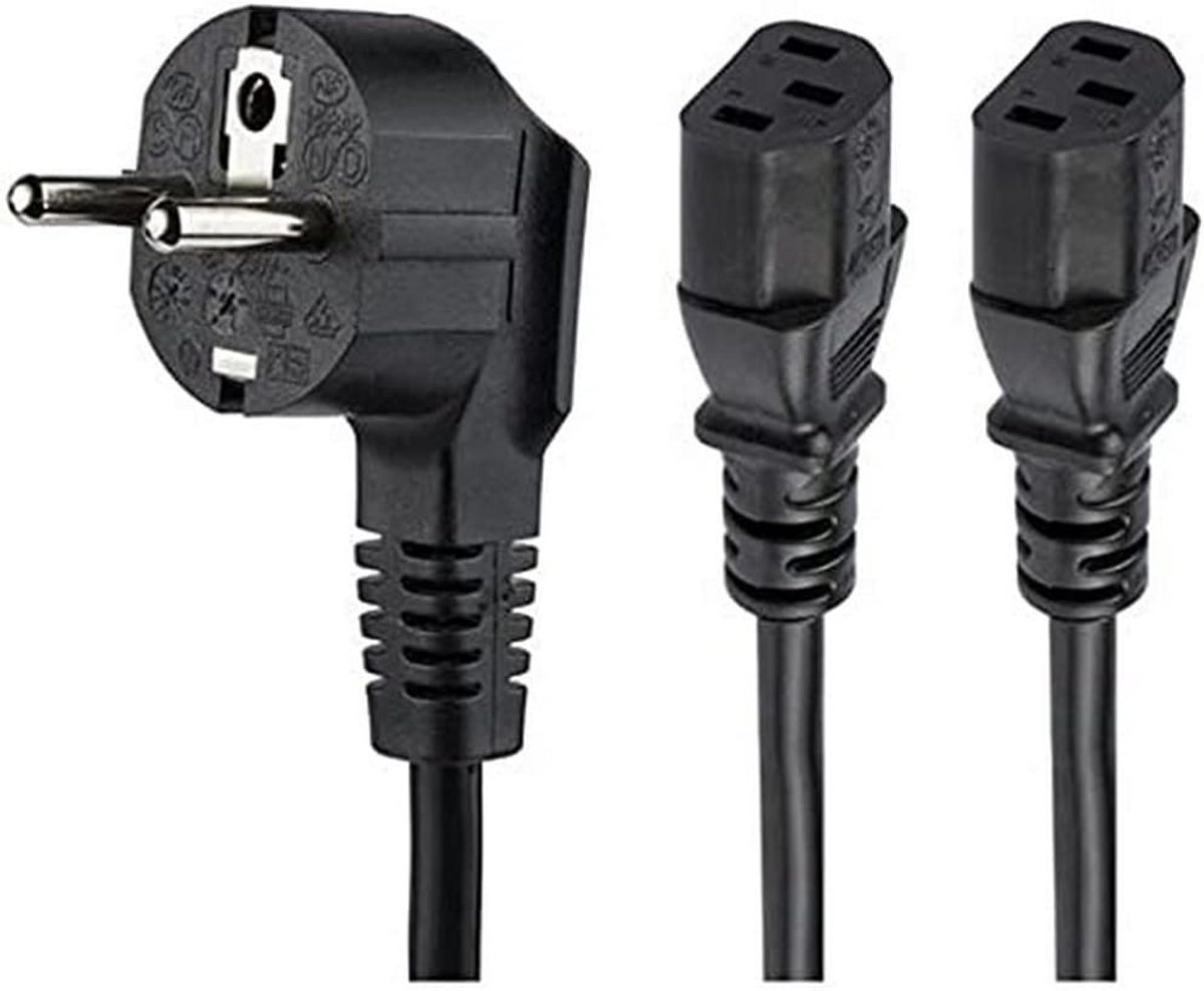 Kabel 2x C13 naar Schuko 2 meter