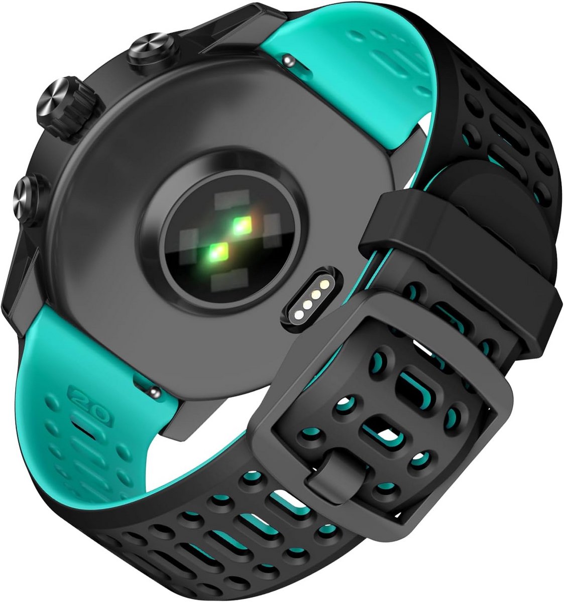 20mm Siliconen Horlogeband voor Coros Pace 2, Apex 42mm en Apex 2 - Vervangende Armband