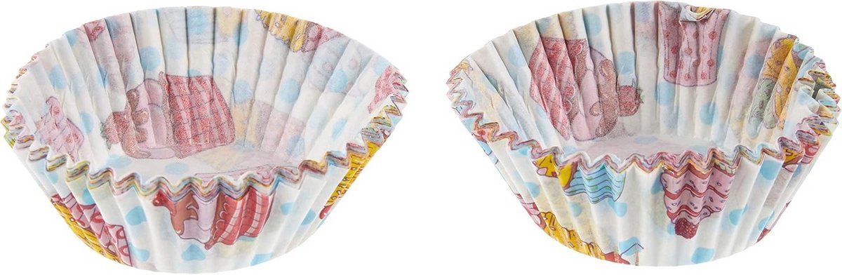 50 Stuks Gekleurde Papieren Muffinvormpjes 5cm voor Cupcakes en Cakejes