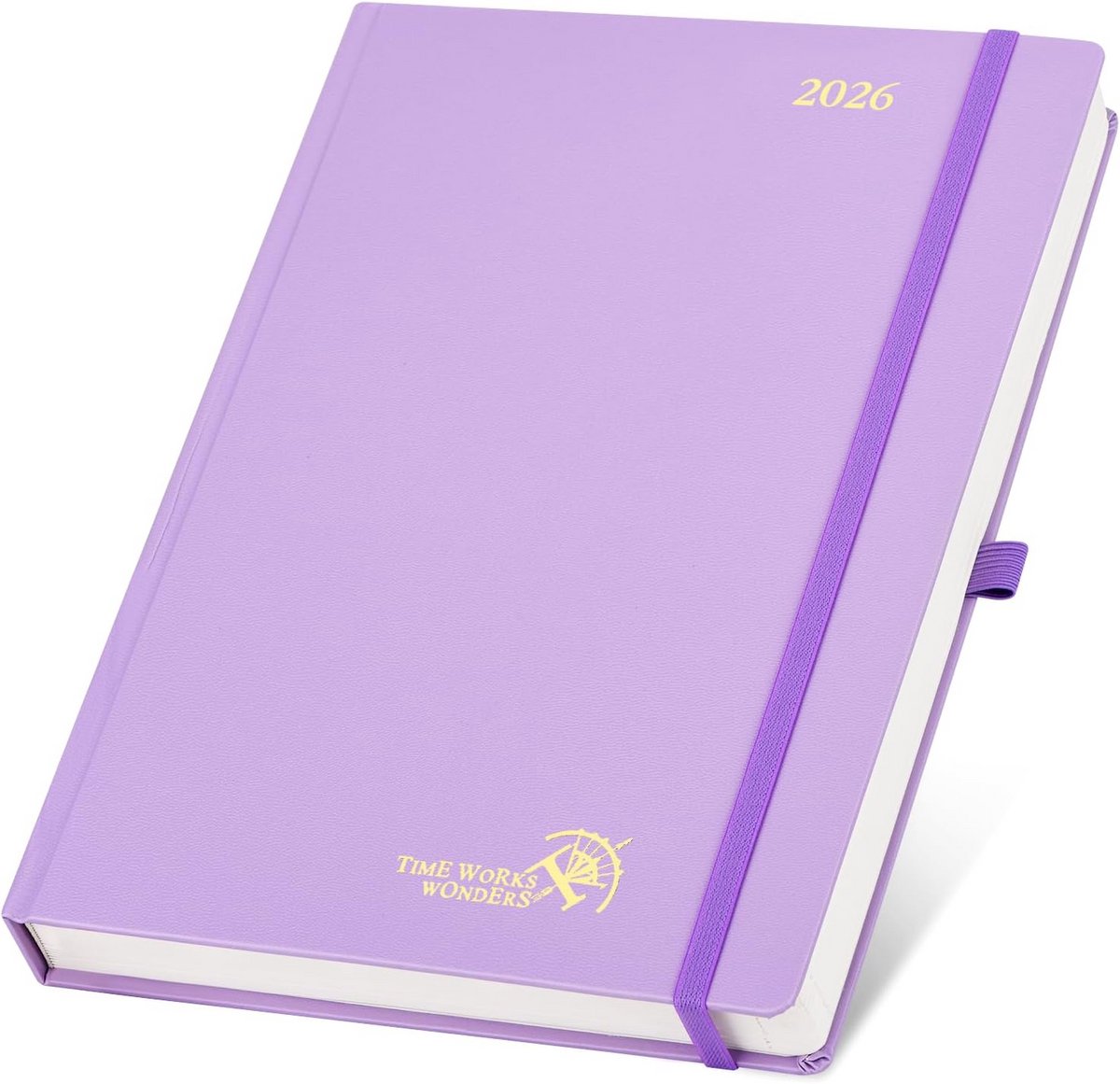 Dagplanner 2026 A4 Hardcover - Dagindeling Per Pagina met Tijdvakken en Weekends