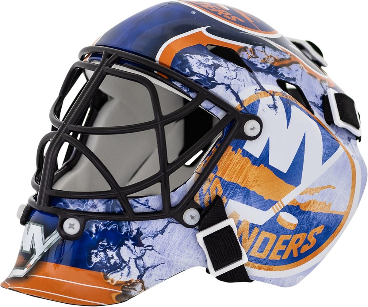 Mini Hockey Goalie Mask met Standaard - Officieel NHL Team Logo Decoratie
