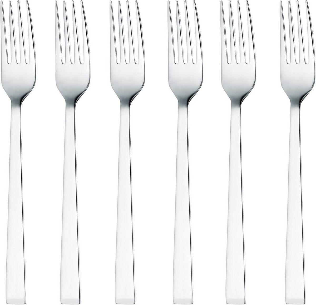 Set van 6 RVS Eetvorken - 18/10 Roestvrijstaal - Tijdloos Design