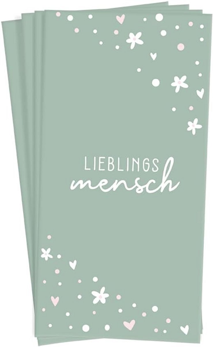 Set van 10 Zakdoekjes met Positieve Spreuken - Cadeautip