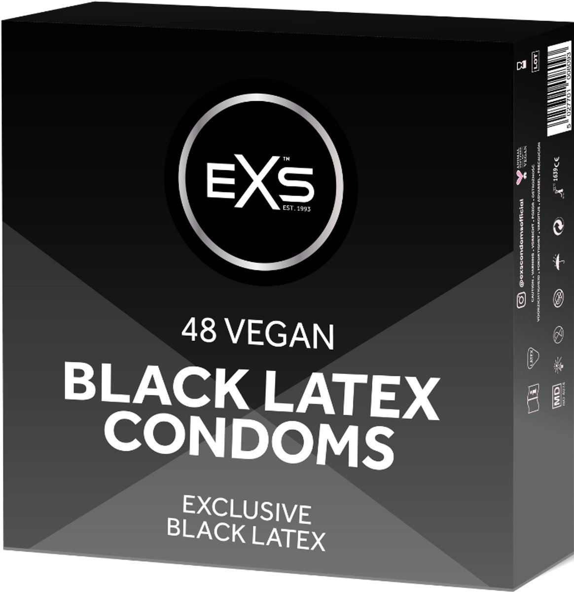 EXS Black Latex 48 condooms