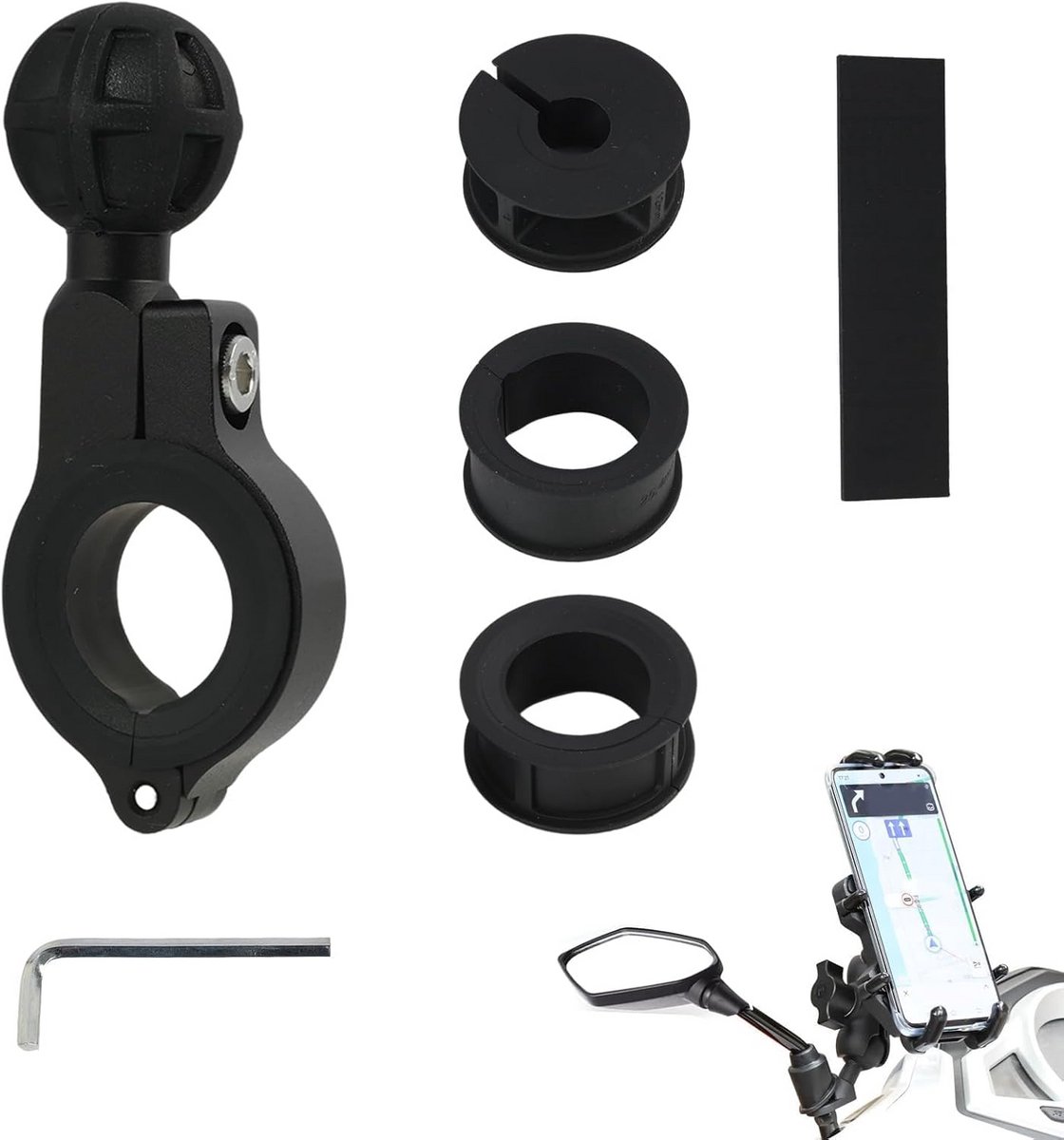 Aluminium Stuurmoontadapter 1 Inch Kogelbasis voor Motorfiets