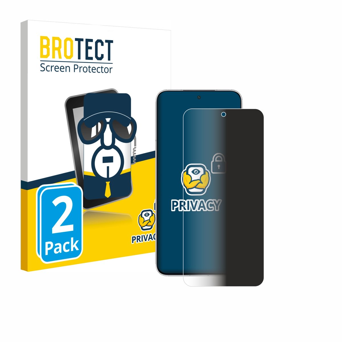 BROTECT - privacy screenprotector voor Honor GT Pro - Folie Beschermfolie Blauwlichtfilter 2 Stuks