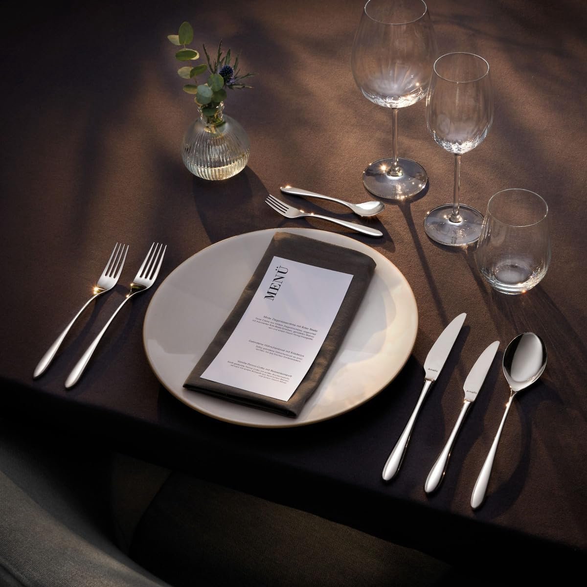 Set van 12 gebaksvorkjes RVS 18/10 - Luxe dessertvorkjes 202 mm