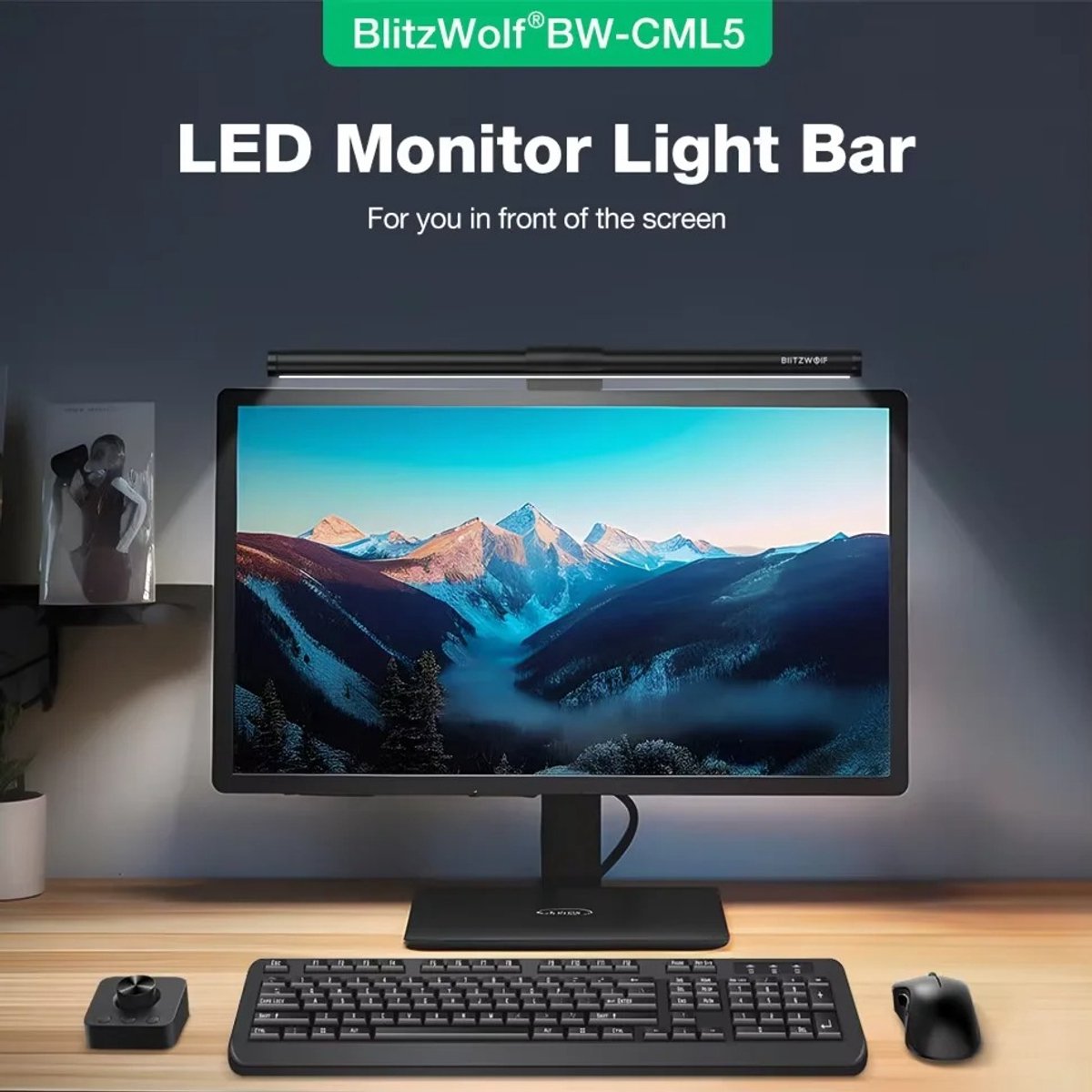 Zolara Monitorlamp - LED bar - LED balk - LED monitor lamp - Computerlamp - PC lamp - Dimbaar - Anti-blauwlicht - Gaming set up - Zwart