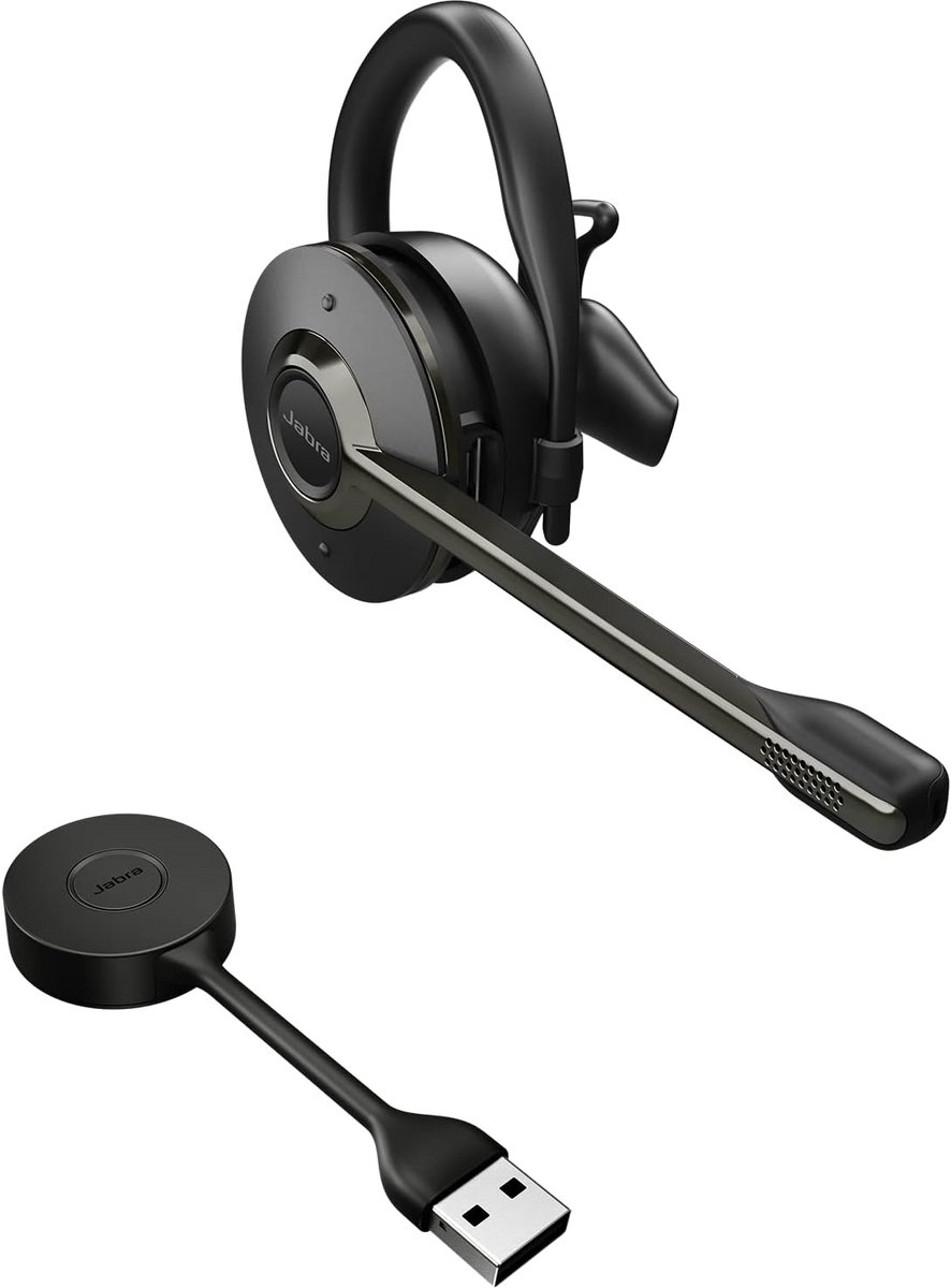 Draadloze DECT Headset met Oorhaak, Hoofdband en Nekband - Noise Cancelling Microfoon & Groot Bereik