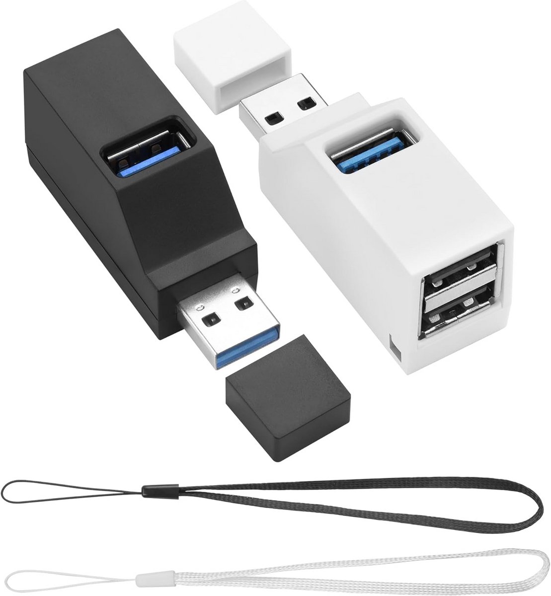 USB 3.0 hub 1 in 3 uit met 2 USB 2.0 poorten - Compacte hub voor laptop en pc