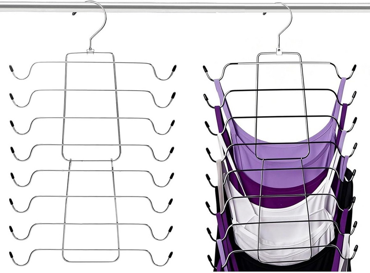 Opvouwbare kleerhanger 2-laags - Ruimtebesparend opbergrek voor kleding