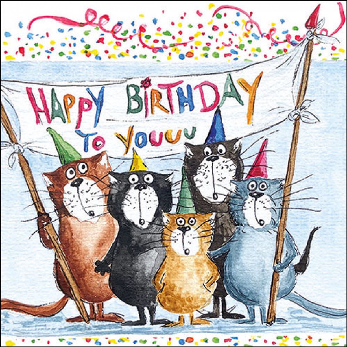 Ambiente Lunch servetten - Cats birthday