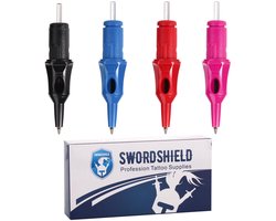 Tattoo Ballpoint Pen Cartridges - 20 Stuks in 4 Kleurens - Voor Tattoo Oefeningen