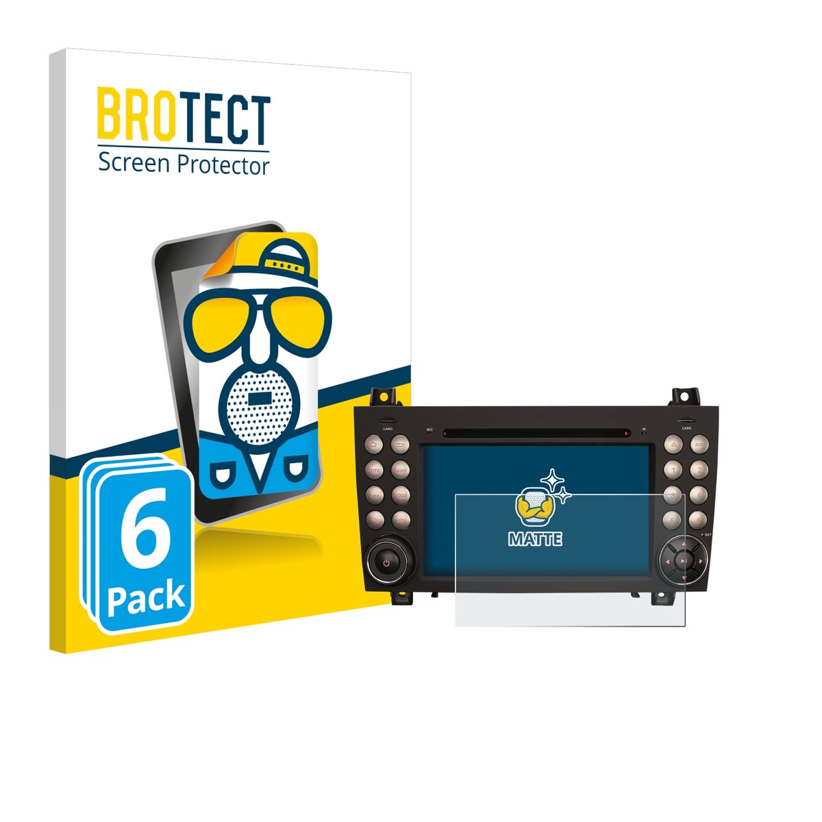 BROTECT - Screenprotector voor Erisin ES8940S 7" - Folie Beschermfolie matte 6 Stuks