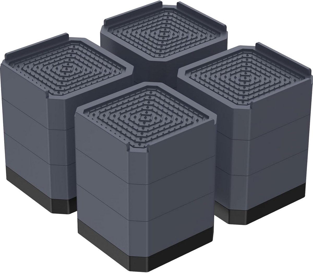 Set van 4 Verstelbare Meubelverhogers 10 cm Vierkant voor Bed en Bank
