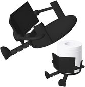 Toilettenpapierhouder - Papier Organizer - Badkamer Decoratie - Uniek 3D Ontwerp - 16x16 cm - Zwart