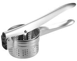 Aardappelpers - Keukengerei - pureestamper - Citroenpers - Handmatige fruitpers - Sapcentrifuge - Roestvrij staal - Zilver