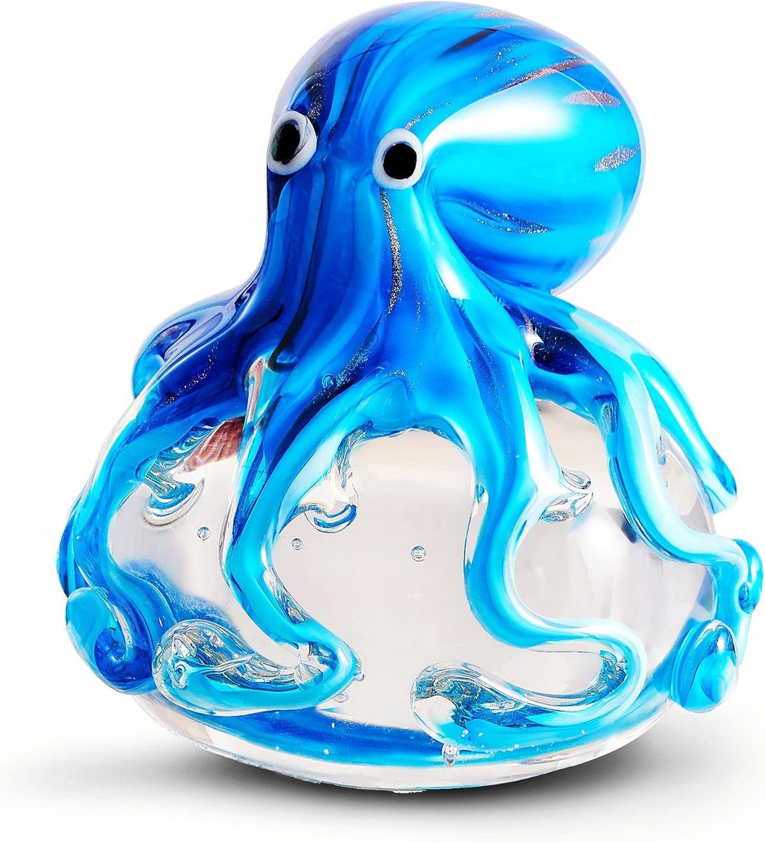 Handgeblazen Glazen Octopus Beeldje - Decoratief Zee Dieren Ornament & Papiergewicht