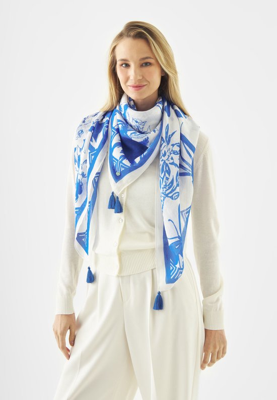 JOPHY & CO. Linnen Sjaal Dames En Heren 180x60 Cm - Licht En Elegant Wit