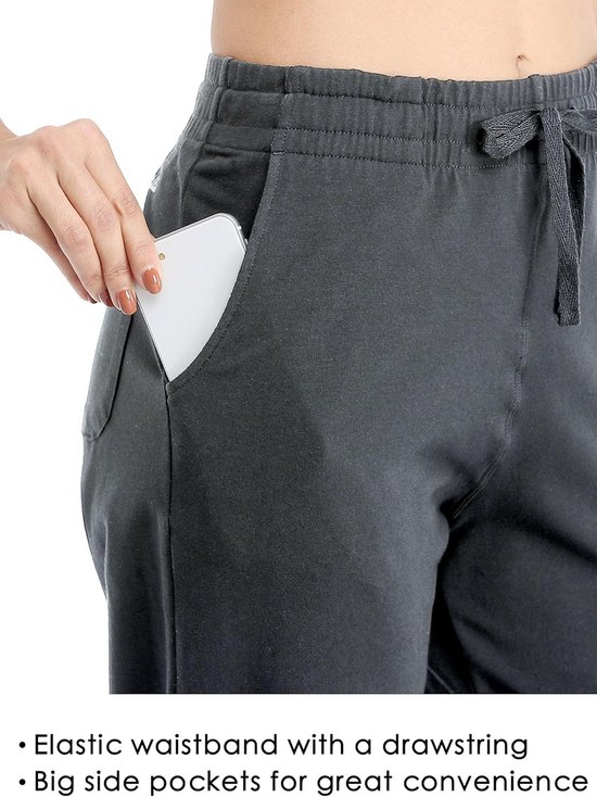 Dames Bermuda Shorts Katoen 10 Inch Yoga Fitness met Zakken — afbeelding 4