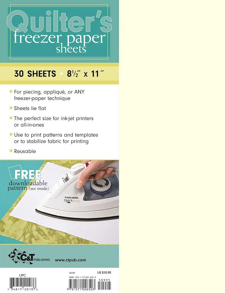 Vriezerpapier Vellen voor Quilten en Templates, 30 Vel, A4 Formaat