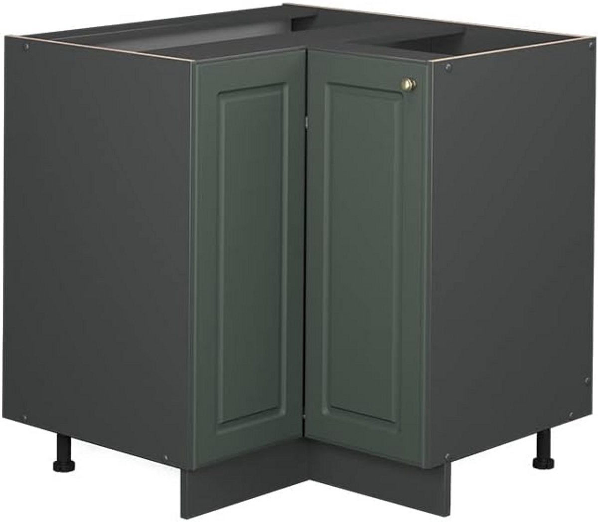 Modulaire Hoekonderkast Keuken 80.5 cm Groen Antraciet