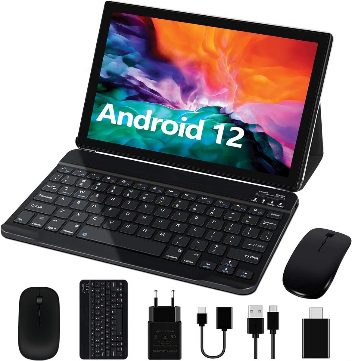 Android Tablet 10 inch FHD IPS WiFi Octa-Core met Toetsenbord en Muis