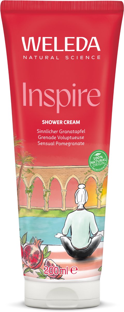 Bol.com WELEDA Inspire Douchecrème - Geur Van Sinaasappel, Davana & Vanille - Reinigt Mild & Droogt De Huid Niet Uit - 100% Natu... aanbieding