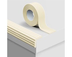 Schuimrubberen randbeschermingsstrip voor tafels, 200 cm x 80 mm x 8 mm, verdikt schuim voor schokabsorptie en veiligheid, met ingebouwde zelfklevende randbeschermingsstrip, geschikt voor tafels en meubels, wit.