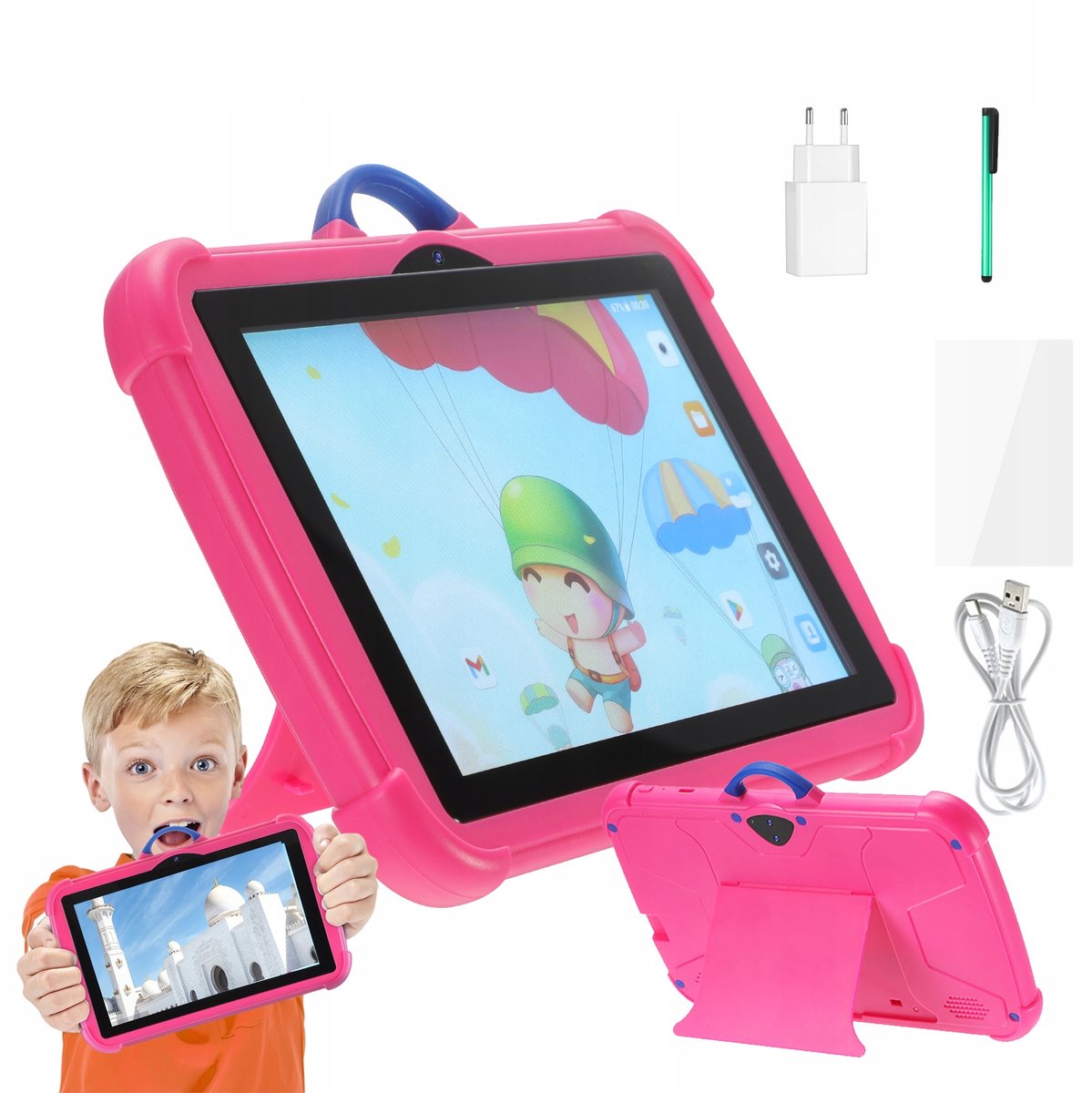 Kindertablet 7 inch - Peutertablet - 32GB - Roze - Met Hoesje & Ouderlijk Toezicht