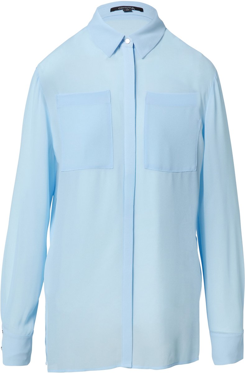 comma - female - Elegante blouse met verborgen knoopsluiting
