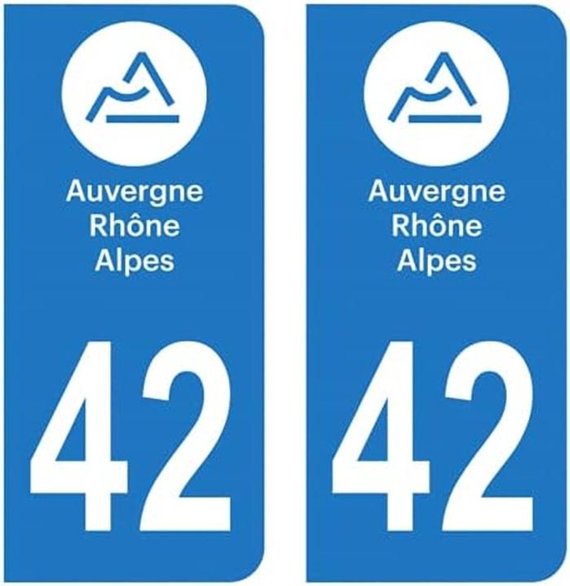 Kentekenplaat Stickers Departement 42 Loire Regio Logo