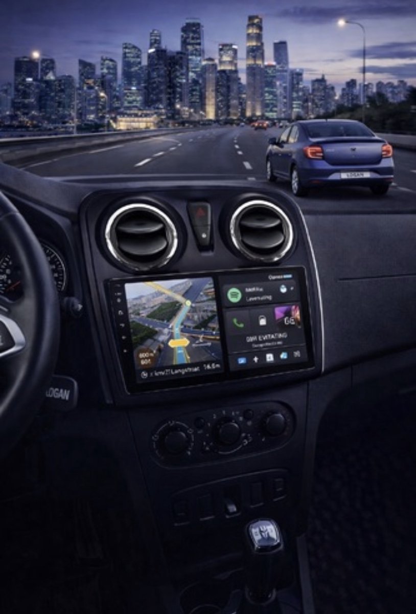 ADIVOX T4 9 inch geschikt voor Dacia Logan 2013-2020 Android 15 CarPlay/Auto/Wifi/RDS/DSP/5G/QLED/DAB+